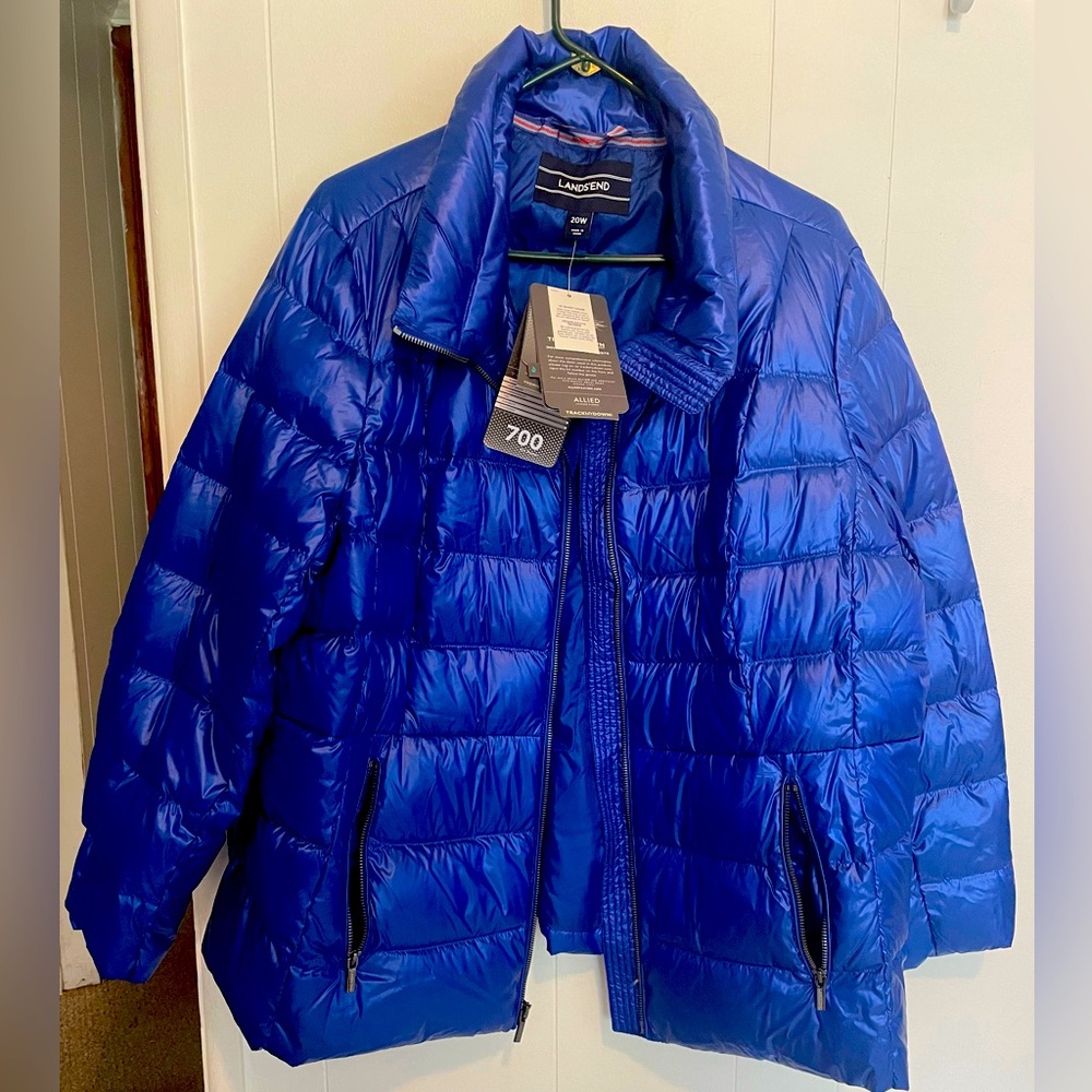 NWT Land’s End Women’s Lightweight and Packable Quilted Down PufferJacket 20W